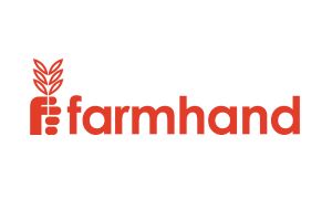 A hand that looks like an F holding a graphic of a grain. All in red font.
